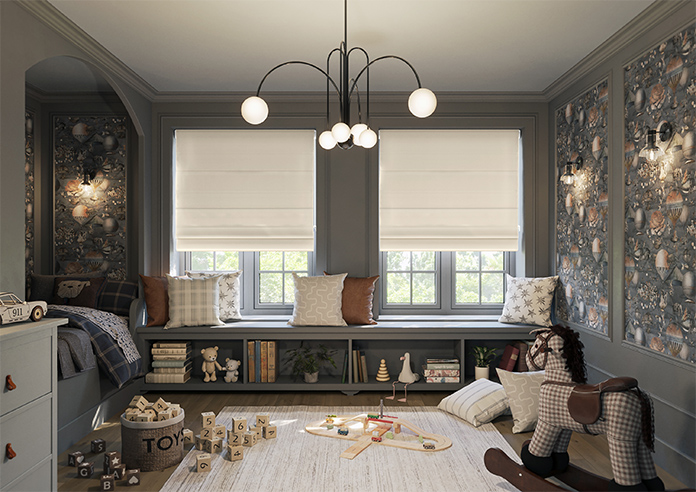 Kyoto Faux Silk, Oyster - Roman Blind - Image 8